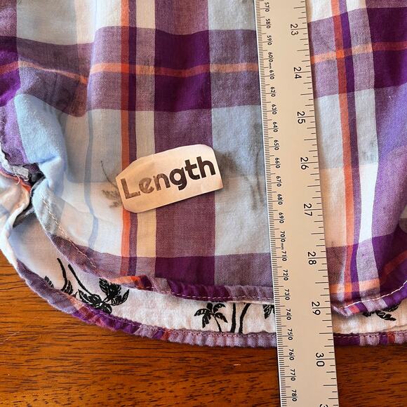 Tommy Bahama Mens L Double Flora Plaid Palm Tree Hawaiian Shirt Coastal Resort - Picture 11 of 12